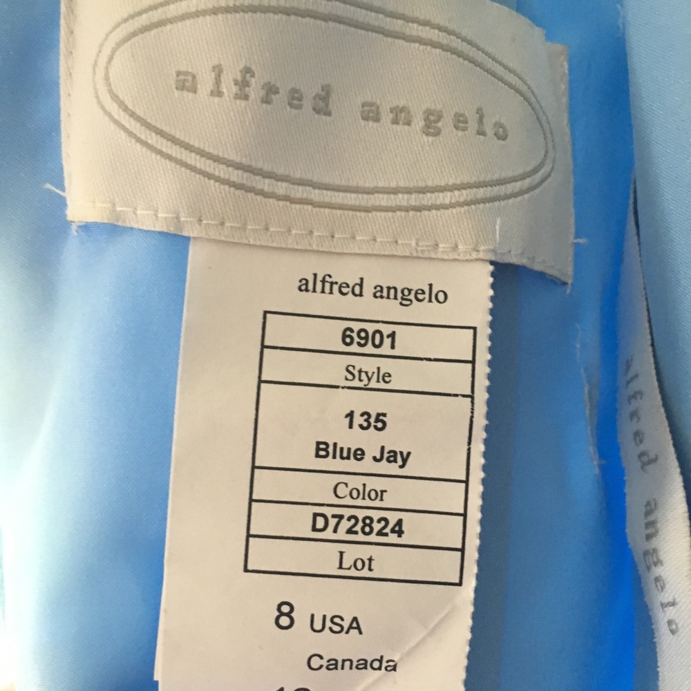 Alfred Angelo Light-Blue A-line Prom Dress - Picture 4 of 7